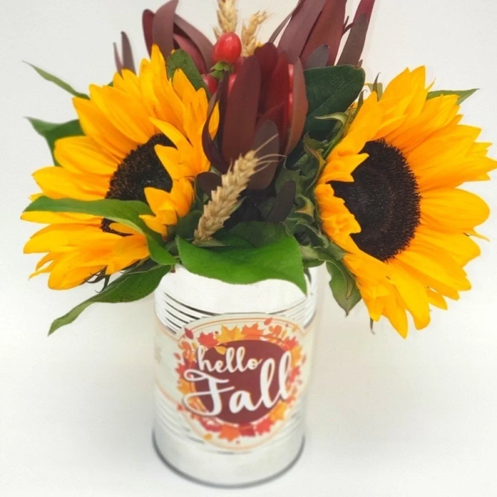 Hello Fall Tin Can by Kendall Farms